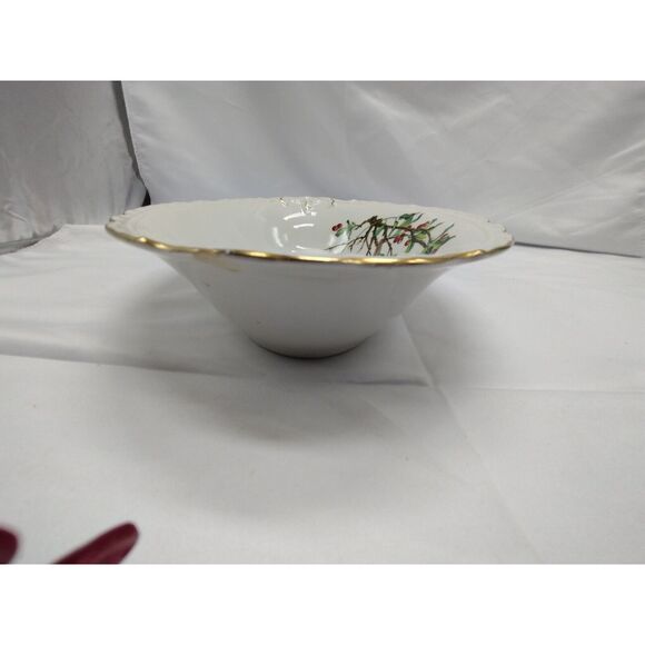 Royal Jackson Cherry Branch Oval Serving Bowl 10 inches Vintage Cottagecore - Picture 5 of 10